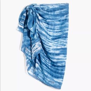 NWT Madewell Indigo Tie-Dye Sarong Scarf (OS)
